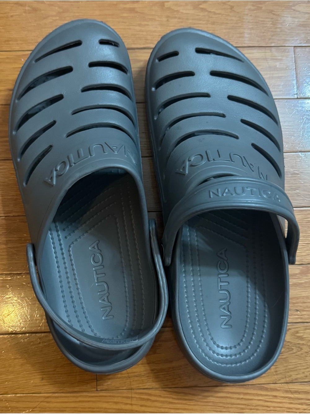 Nautica Men's Slate Gray Vented Slip-On Clogs